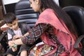 Sister binding rakhi on her brother`s hand at festival rakshabandhan Royalty Free Stock Photo