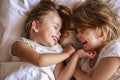 Sisters sharing moments of love. Royalty Free Stock Photo