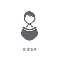 sister icon. Trendy sister logo concept on white background from