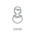 sister linear icon. Modern outline sister logo concept on white