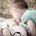 Sister and little brother Royalty Free Stock Photo