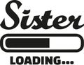 Sister Loading bar Royalty Free Stock Photo