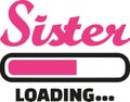 Sister Loading bar Royalty Free Stock Photo