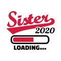 Sister 2020 loading bar Royalty Free Stock Photo
