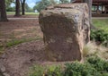 Sister stone in the area of S. J. Stovall Park dedicated as the Bad Koenigshofen Recreation Area in Arlington, Texas. Royalty Free Stock Photo