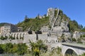 Sisteron on the banks of the Durance in France