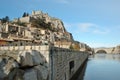 Sisteron and the bridge over river Durance