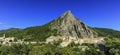 Sisteron city and Beaume big rock, France Royalty Free Stock Photo