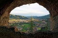 Sisteron city from the citadel Royalty Free Stock Photo