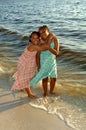 Sisters at the beach Royalty Free Stock Photo