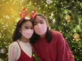 2 Sisters happy in Chrismas festival