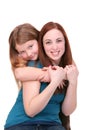 Sisters hugging Royalty Free Stock Photo