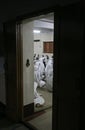 Sisters of The Missionaries of Charity at Mass in the chapel of the Mother House, Kolkata Royalty Free Stock Photo