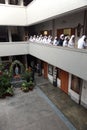 Sisters of The Missionaries of Charity at Mass in the chapel of the Mother House, Kolkata Royalty Free Stock Photo