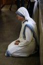 Sisters of The Missionaries of Charity at Mass in the chapel of the Mother House, Kolkata Royalty Free Stock Photo