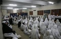 Sisters of The Missionaries of Charity at Mass in the chapel of the Mother House, Kolkata Royalty Free Stock Photo