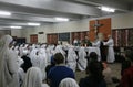 Sisters of The Missionaries of Charity at Mass in the chapel of the Mother House, Kolkata Royalty Free Stock Photo