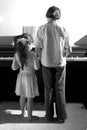 Sisters playing piano Royalty Free Stock Photo