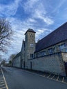 Sisters of providence church from pavement in rugby town centre