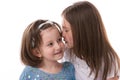 Sisters whispering Royalty Free Stock Photo