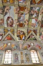 Sistine chapel ceiling paintings Royalty Free Stock Photo