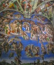 Sistine Chapel - Michelangelo's Last Judgement Royalty Free Stock Photo