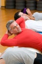Sit-ups exercises at gym Royalty Free Stock Photo