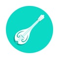 Sitar icon in badge style. One of Music Instruments collection icon can be used for UI, UX Royalty Free Stock Photo