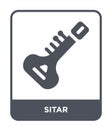 sitar icon in trendy design style. sitar icon isolated on white background. sitar vector icon simple and modern flat symbol for Royalty Free Stock Photo