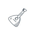 sitar icon vector from music concept. Thin line illustration of sitar editable stroke. sitar linear sign for use on web and mobile