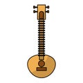 Sitar indian music instrument