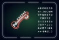 Sitar neon light icon