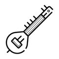 Sitar vector icon Royalty Free Stock Photo