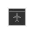 Site, aircraft . Element of web development. Vector icon. Development icon