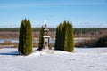 The site of the battle between Russian and French troops on Berezina River in 1812, near Borisov, Belarus Royalty Free Stock Photo