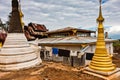 The restored Shwe Inn Dein Pagodas, Shan State, Myanmar Royalty Free Stock Photo