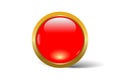 Site buttons gold rim of the red button Royalty Free Stock Photo