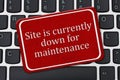 Site is currently down for maintenance Sign