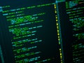 Site developing. Php code on the computer Royalty Free Stock Photo