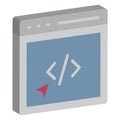 Site editor, web building Isolated isolated vector icon which can easily modify which can easily modify or edit