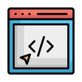 Site editor, web building Vector Icon which can easily modify or edit