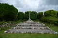 Site of the high altar in the grounds of Shaftsbury Abbey in Dorset, UK