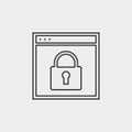 Site, key, look, outline, icon. Web Development Vector Icon. Element of simple symbol for websites, web design, mobile app, Royalty Free Stock Photo