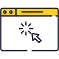 Site loading process vector webpage flat icon
