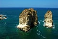 Site of Pigeon rocks at Beirut Lebanon Royalty Free Stock Photo