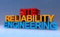 site reliability engineering on blue Royalty Free Stock Photo