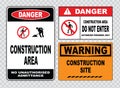 Site safety sign or construction safety Royalty Free Stock Photo
