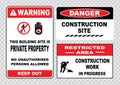 Site safety sign or construction safety Royalty Free Stock Photo