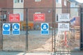 Site safety signs construction site Royalty Free Stock Photo