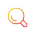 On-site search pixel perfect gradient linear ui icon Royalty Free Stock Photo